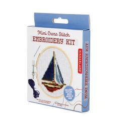 Mini kit goblen - Mini Cross Stitch Embroidery Kit - Sailboat