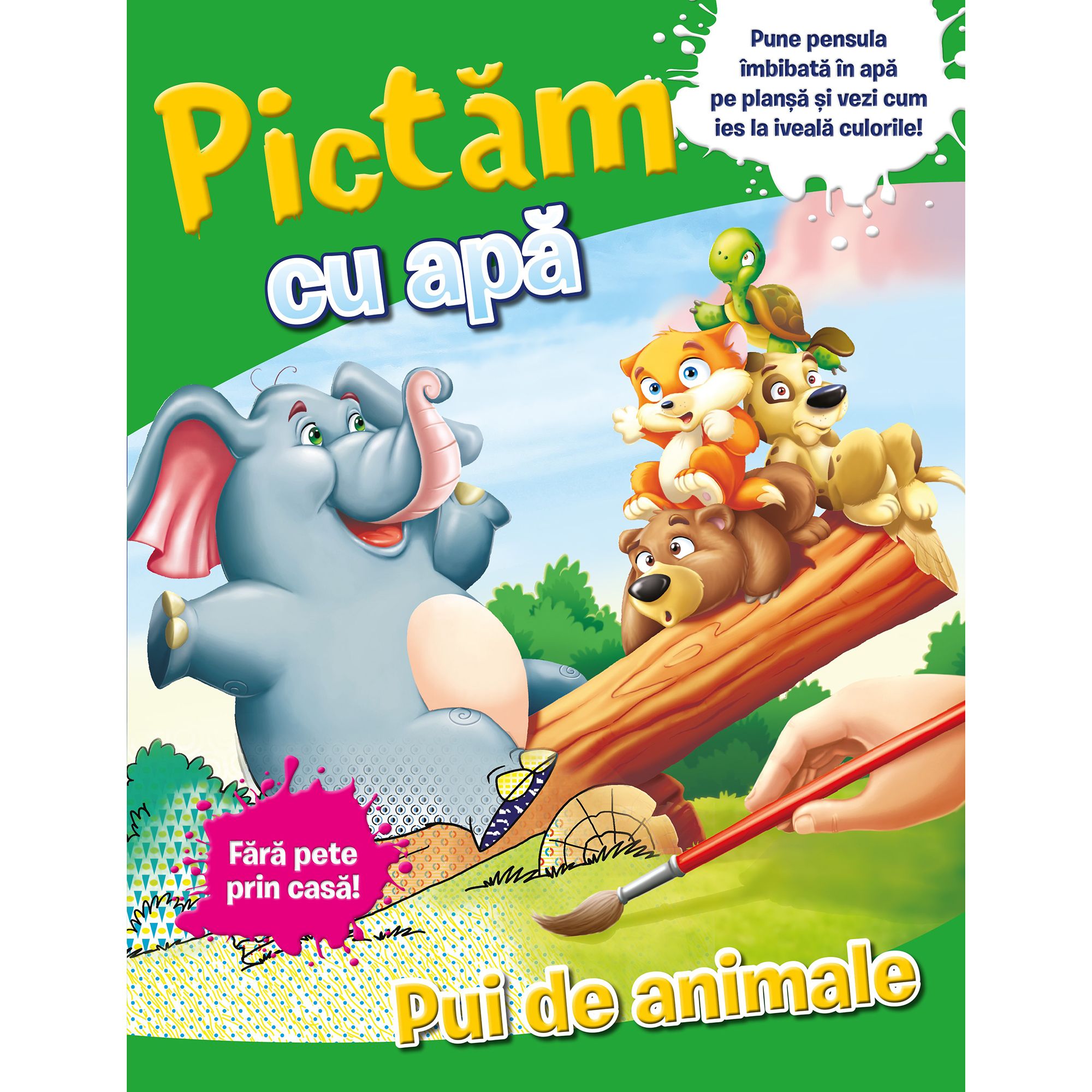 Pictam cu apa. Pui de animale