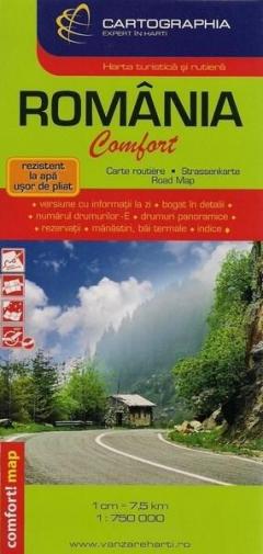 Harta laminata rutiera Romania